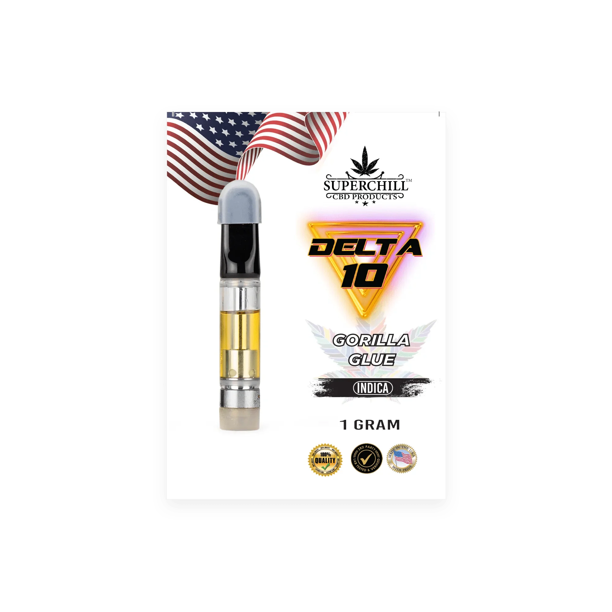 Super Chill CBD - Delta 10 Cartridges - 1 ML - 1000 MG Pre-Filled
