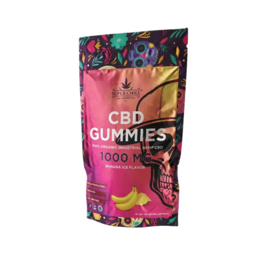 Super Chill CBD Gummies - 1000 MG - 100% Natural - 10 Gummies (100MG Each)