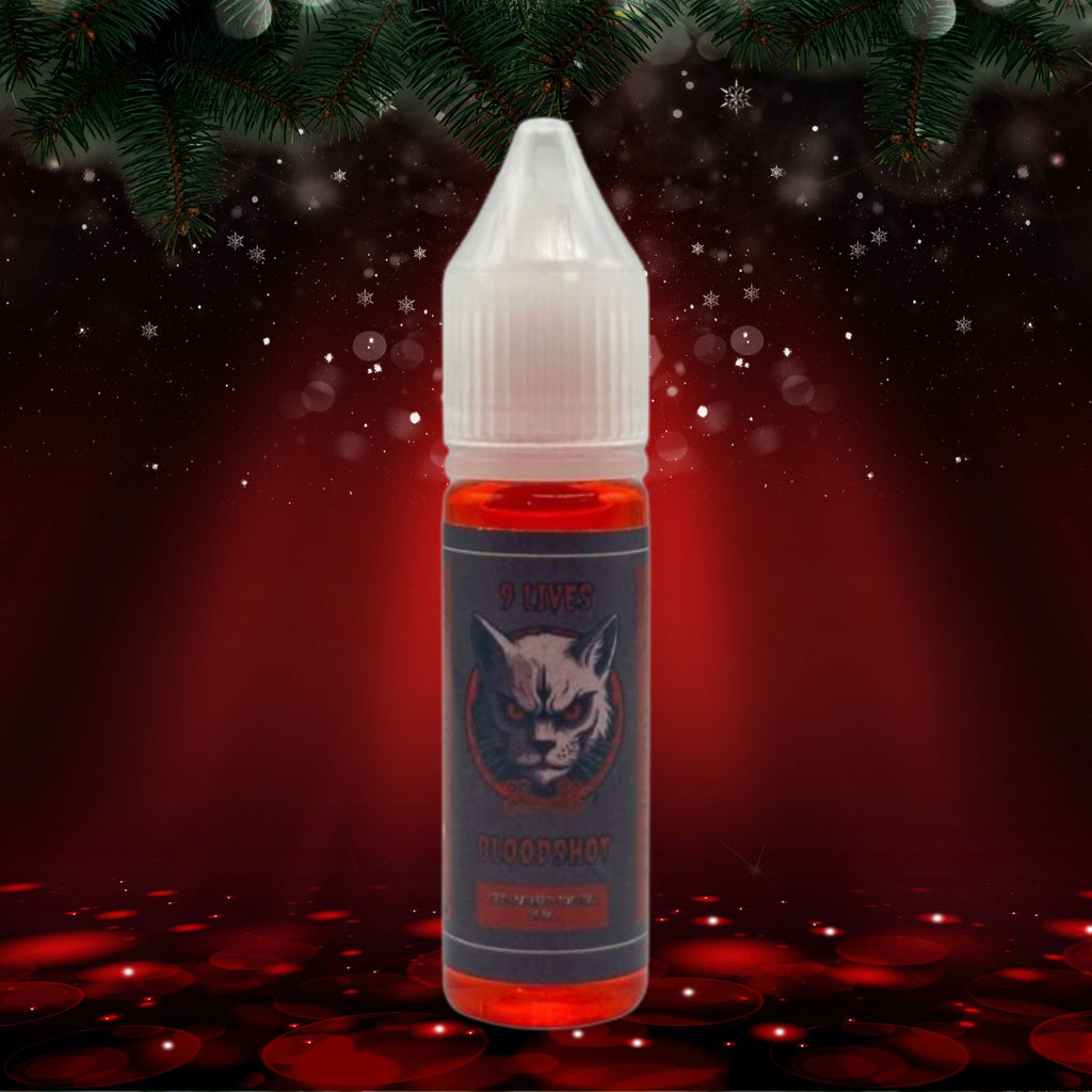 Dragon Blood Vape Juice 9 Lives Bloodshot CBD Vape Juice 15ml Intense, Dark & Chill Vape Juice and E-Liquids with Nicotine | VaporFi Dragon Blood Vape Juice 9 Lives Bloodshot CBD Vape Juice 15ml Intense, Dark & Chill Vape Juice and E-Liquids with Nicotine | VaporFi