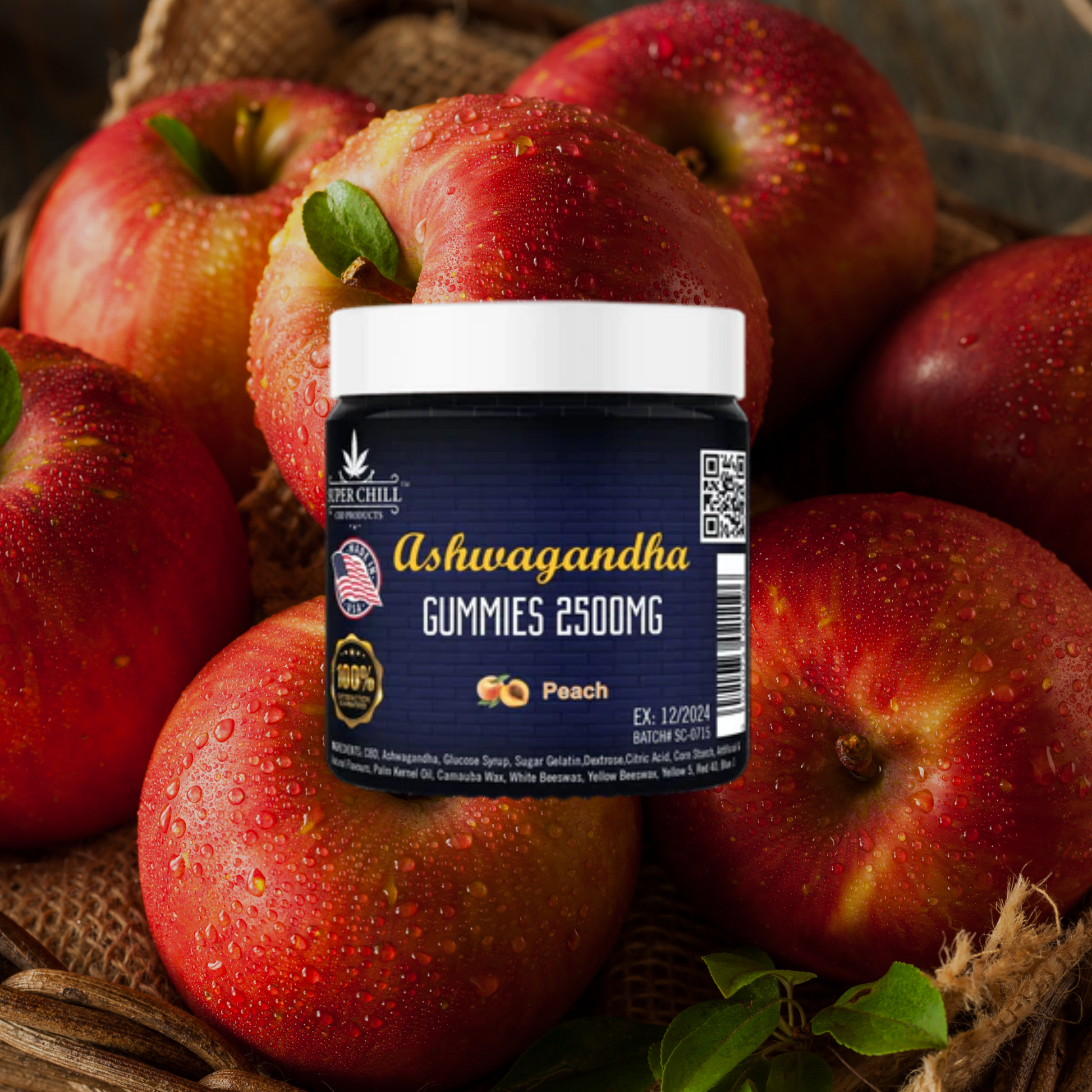 Ashwagandha Gummies 2500MG peach