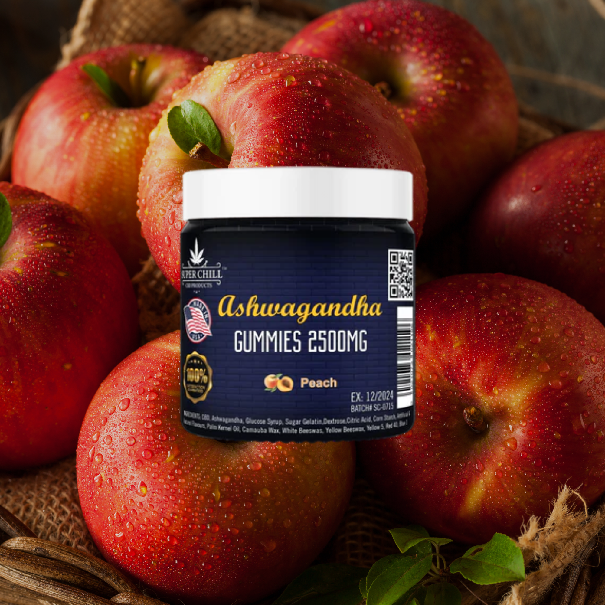 Ashwagandha Gummies 2500MG peach