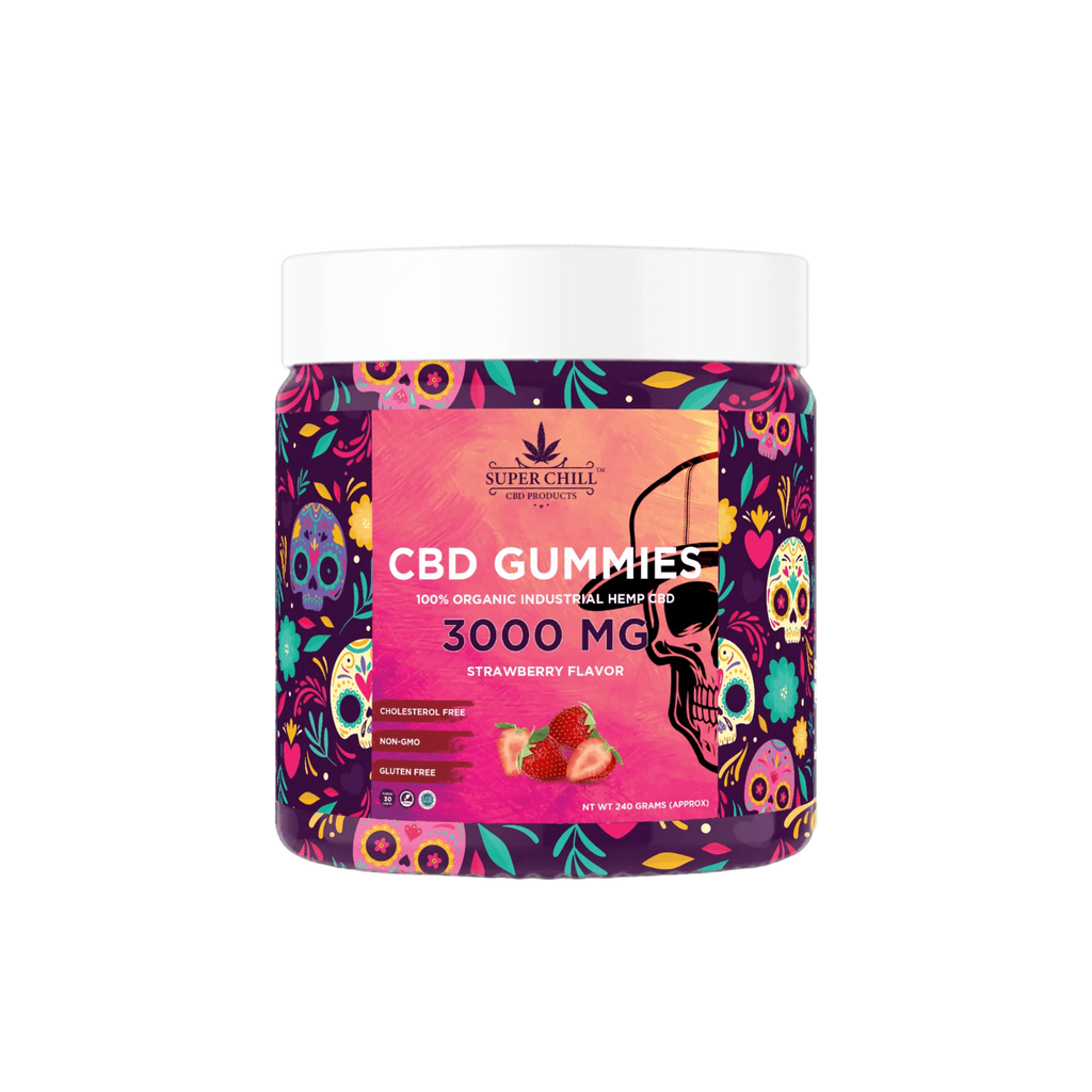 CBD Gummies Jar 3000MG strawberry flavor