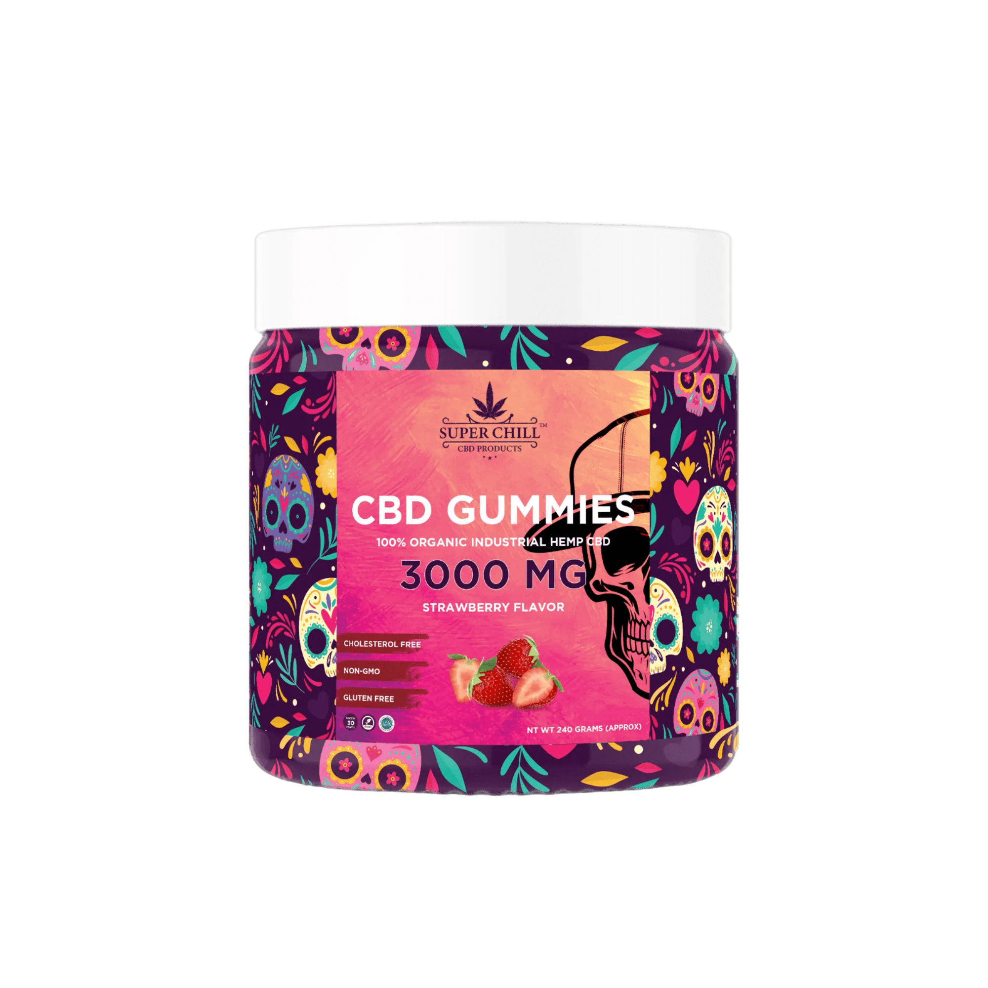 CBD Gummies Jar 3000MG strawberry flavor