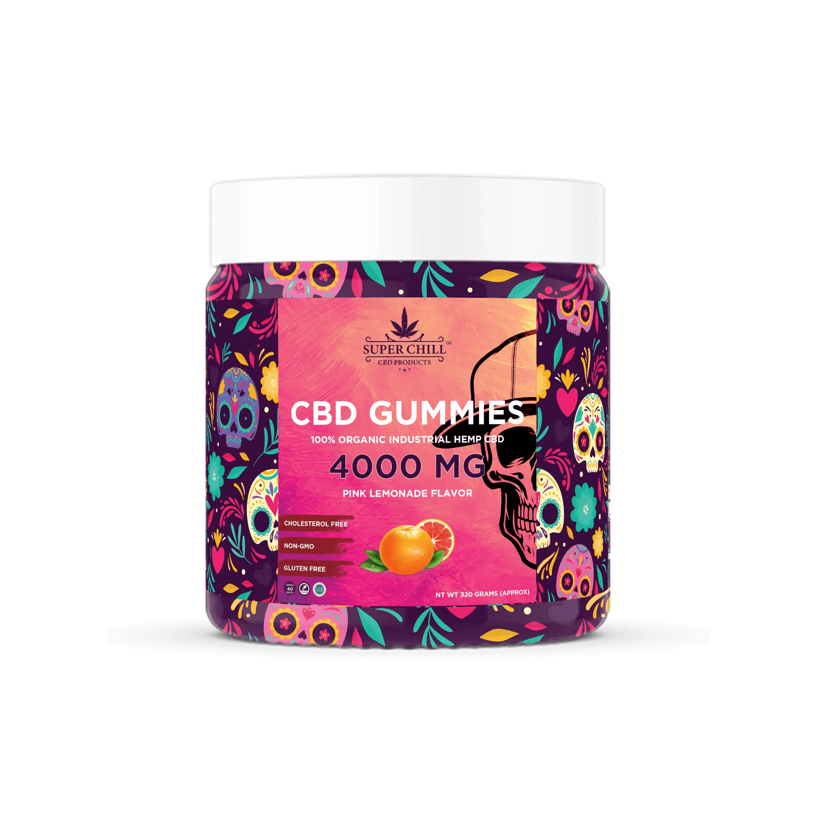 CBD Gummies Jar 4000MG pink lemonade flavor