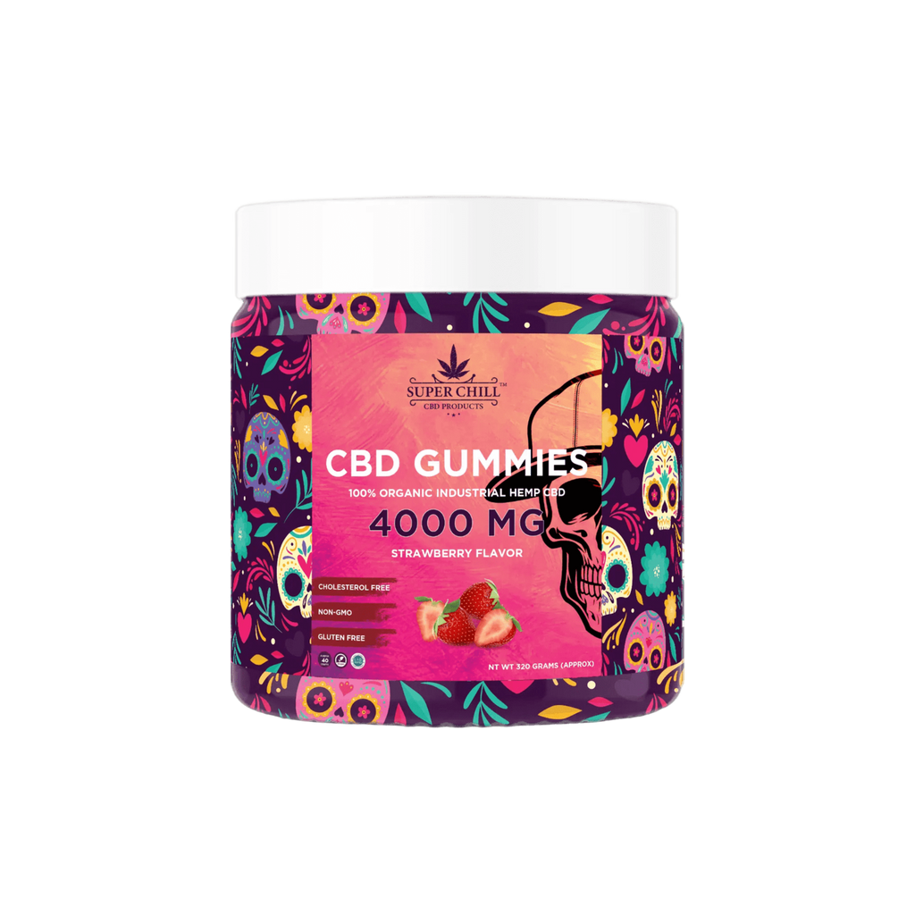 CBD Gummies Jar 4000MG strawberry flavor