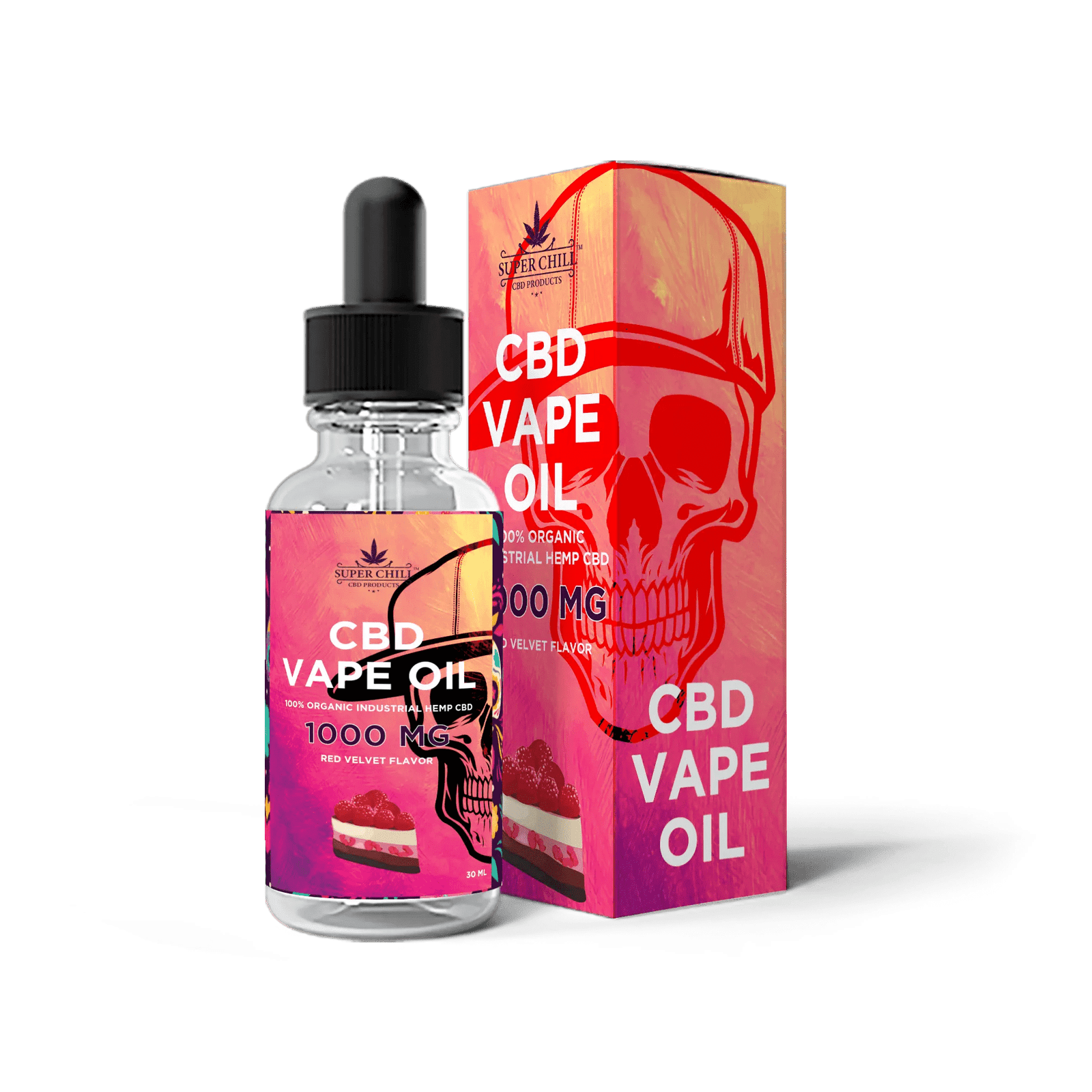 CBD Vape Oil - 1000 MG red velvet flavor 