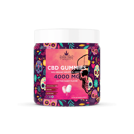 Super Chill CBD Gummies Jar - 4000 MG - 100% Natural - 40 Gummies