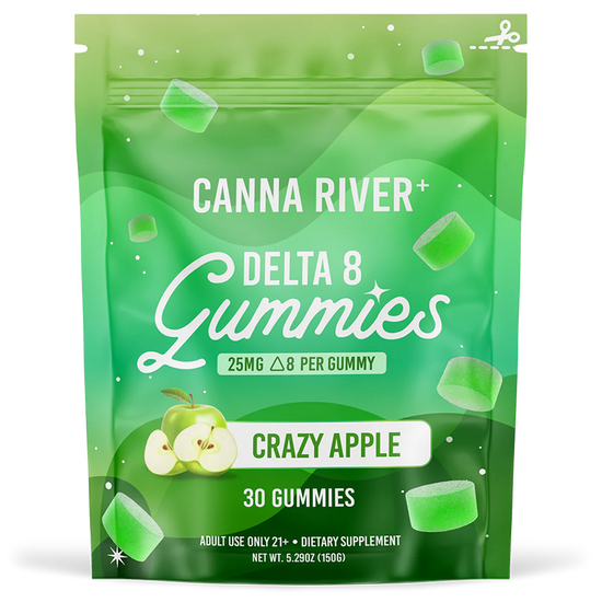 Canna River - Delta 8 Gummies - Crazy Apple -(Super chill world)