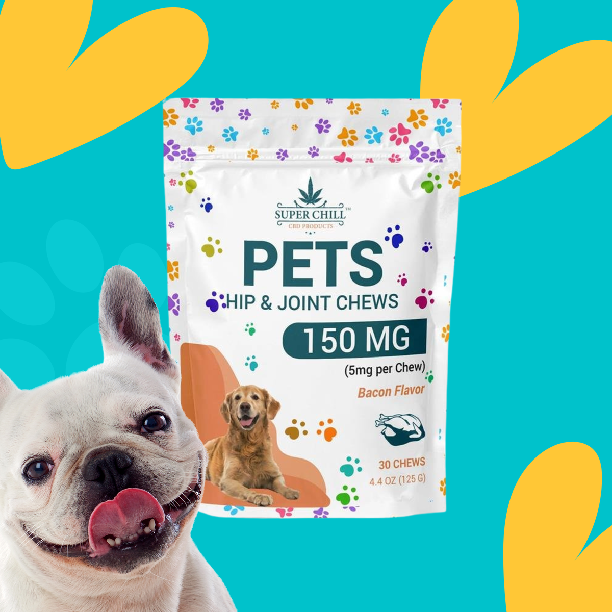 Hip & Joint Chews Gummies Pouch For Dog 