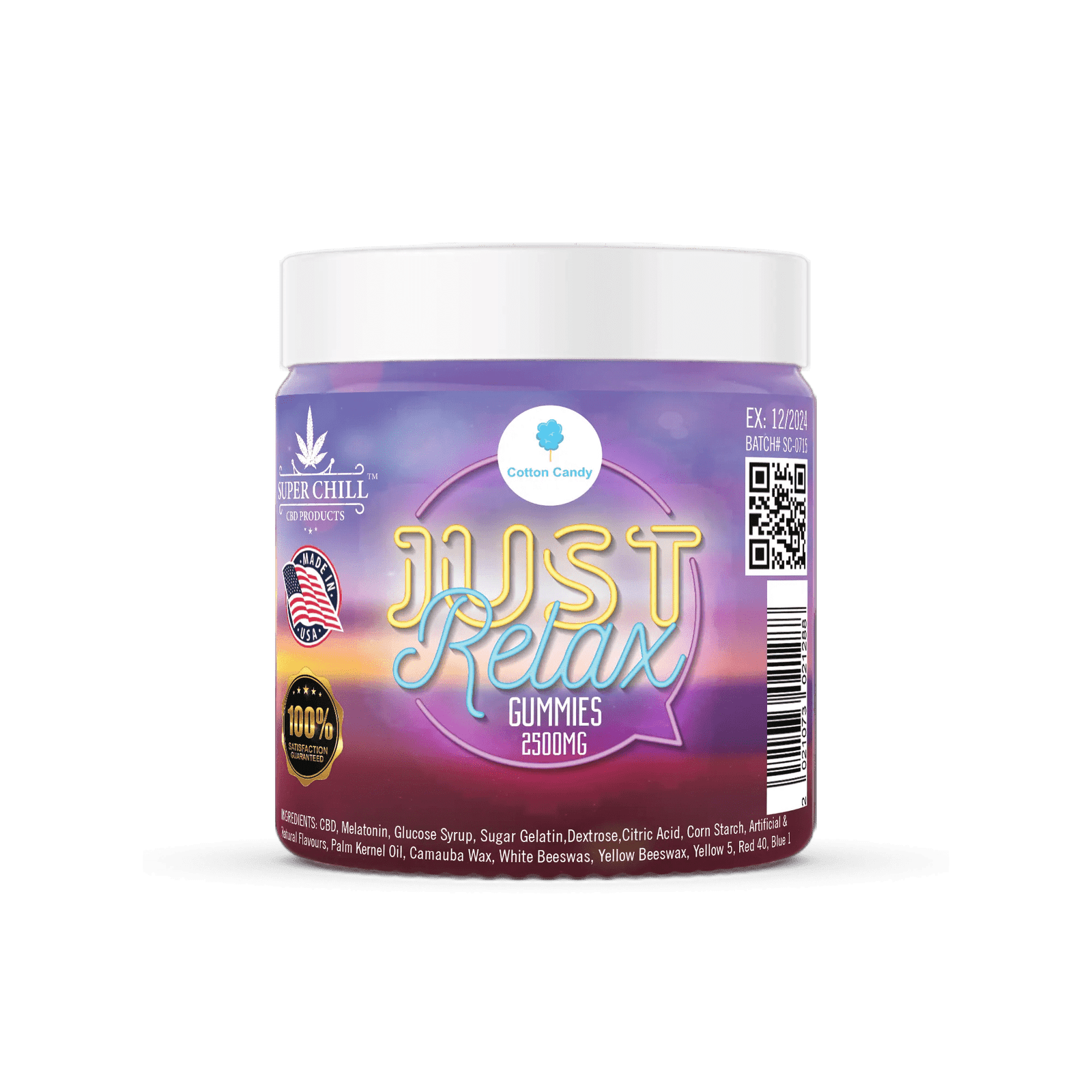 Relax Gummies 2500MG- cotton candy