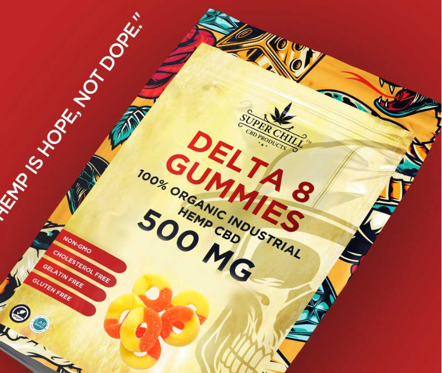 Super Chill CBD - Delta 8 Gummies - 500 MG - 100% Natural