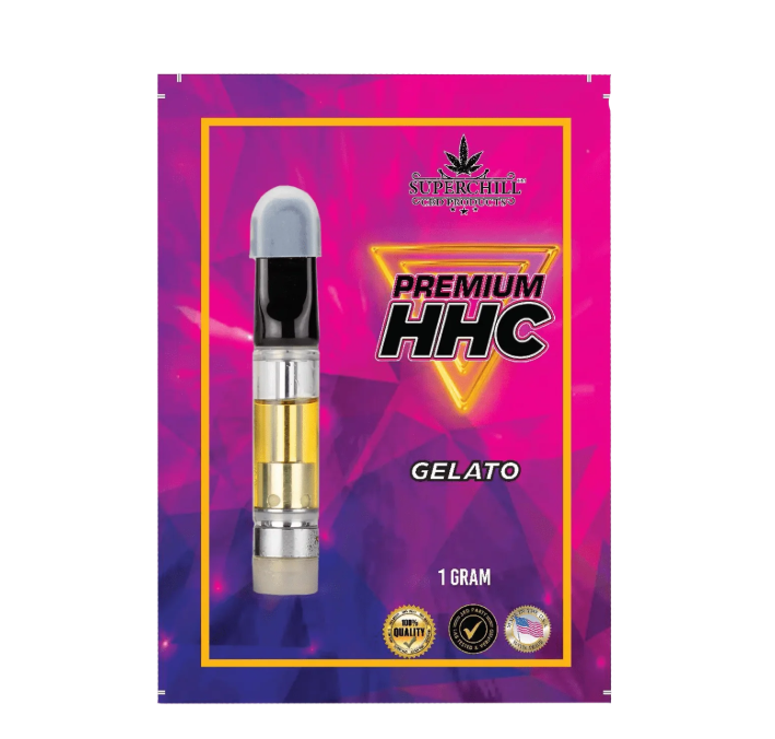 Super Chill CBD - HHC Cartridges - 1 ML - 1000 MG Pre-Filled - High Strength - 100% Natural - Made in USA