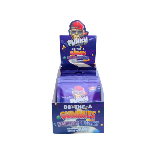 Funky Monkey Magic D8+THC-A Raspberry Blueberry Flavour 6000mg (Pack of 10)