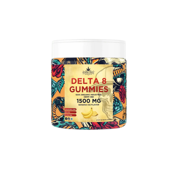 Super Chill CBD - Delta 8 Gummies Jar - 1500 MG - 100% Natural