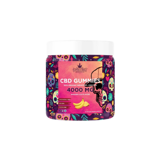 Super Chill CBD Gummies Jar - 4000 MG - 100% Natural - 40 Gummies