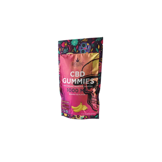 Super Chill CBD Gummies - 1000 MG - 100% Natural - 10 Gummies (100MG Each)