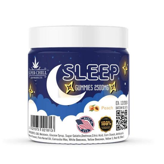 Super Chill CBD Gummies for Sleep - 2500 MG - 100% Natural - 25 Gummies (100MG Each)