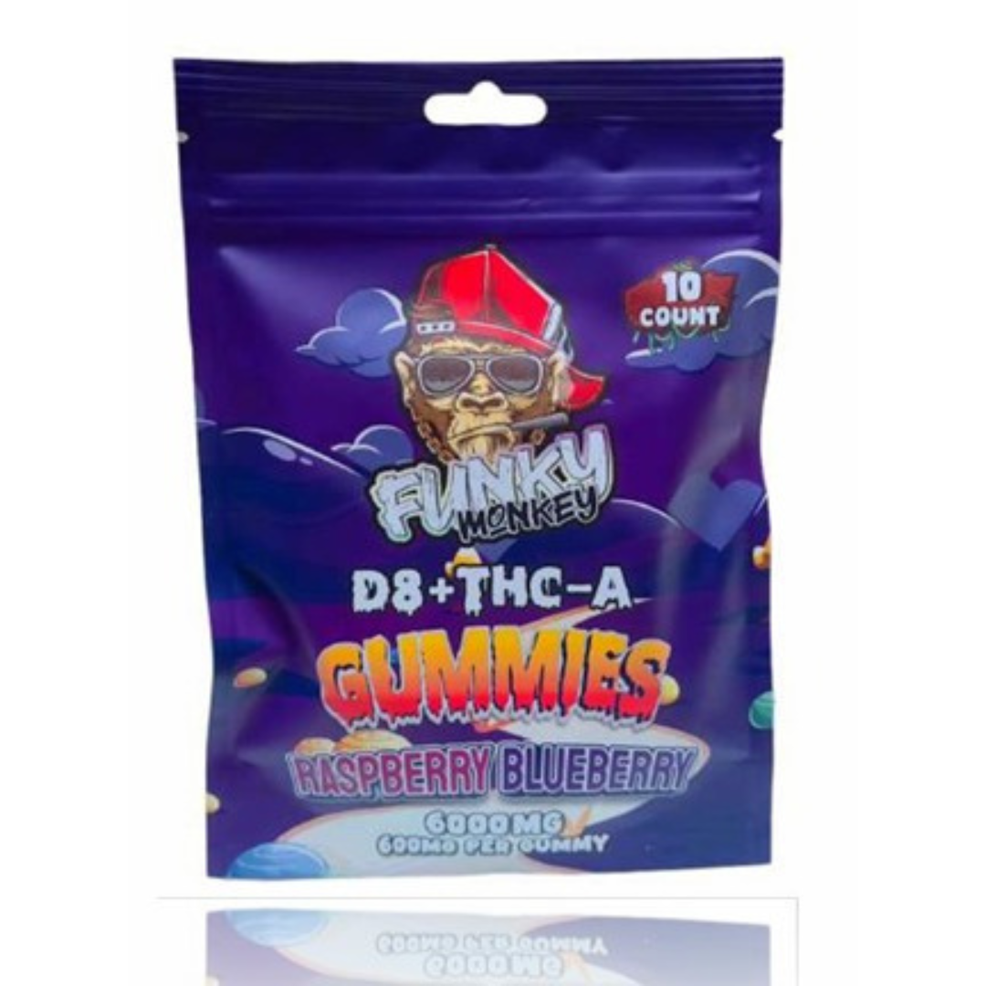 Funky Monkey- Delta-8 + THC-A Gummies (6000MG)