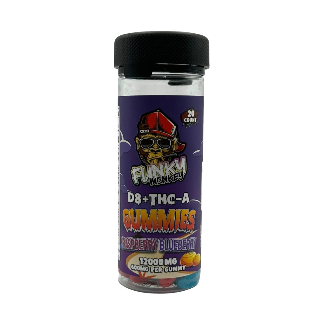 Funky Monkey S Delta-8 +THC-A Gummies 12,000MG