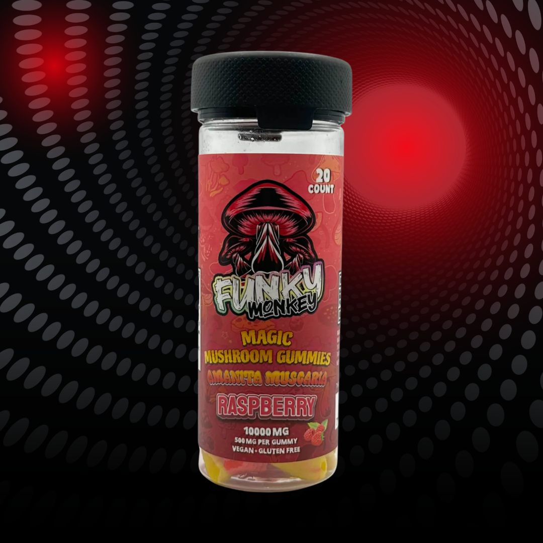 Funky Monkey - Mushroom Gummies - 10000 MG - 100% Natural - 20 Gummies (500MG Each) - Made in USA