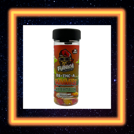 Funky Monkey D8+THC-A Watermelon Flavour 12000mg (Box of 20 Jars)