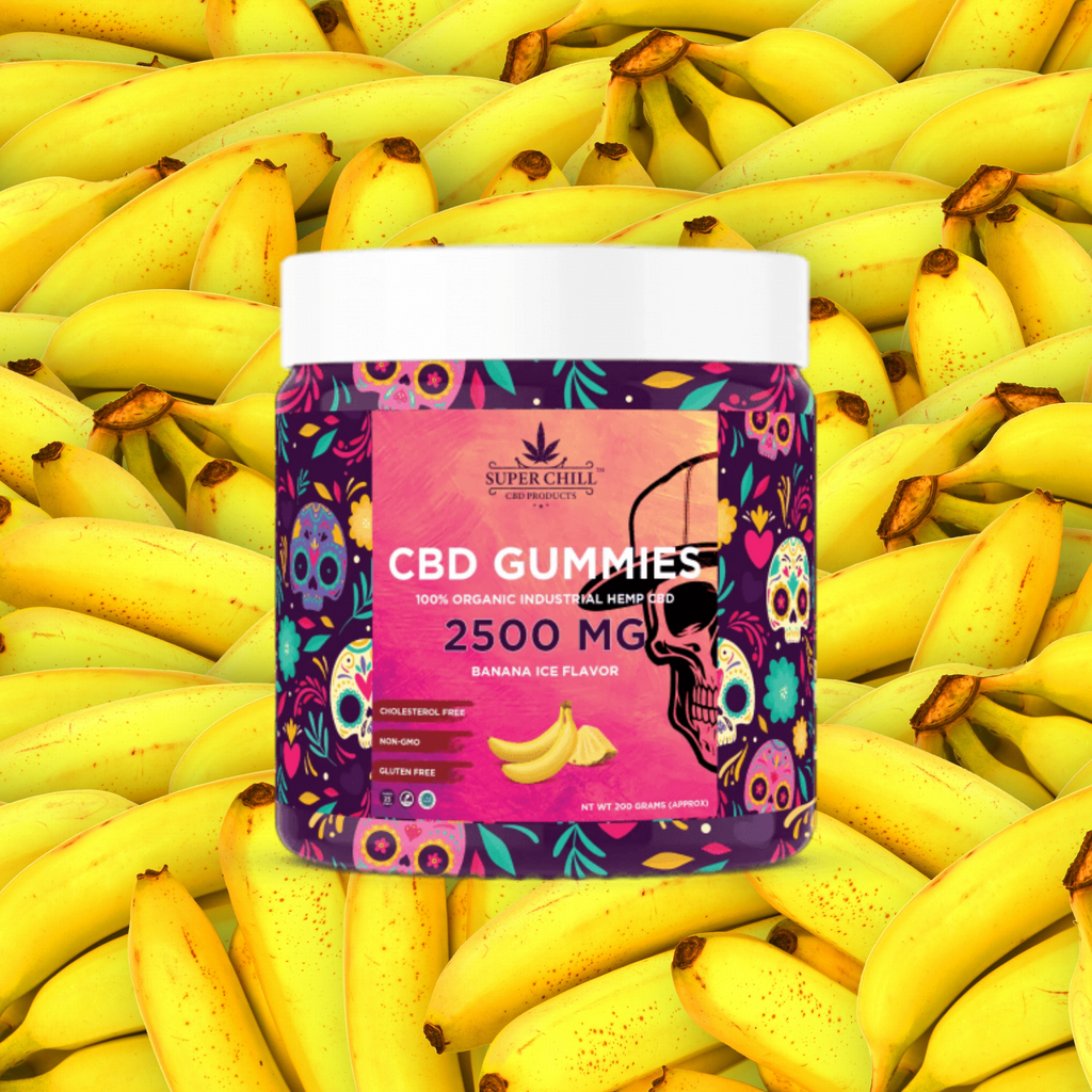 Super Chill CBD Gummies Jar - 2500 MG - 100% Natural - 25 Gummies (100MG Each)