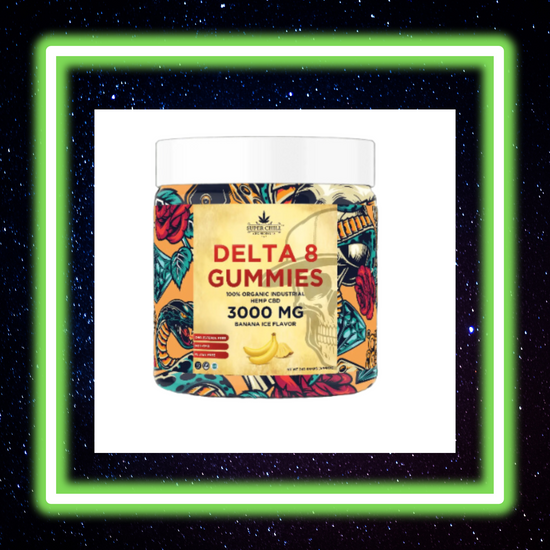 Super Chill CBD - Delta 8 Gummies Jar - 3000 MG - 100% Natural - 30 Gummies (100MG Each)